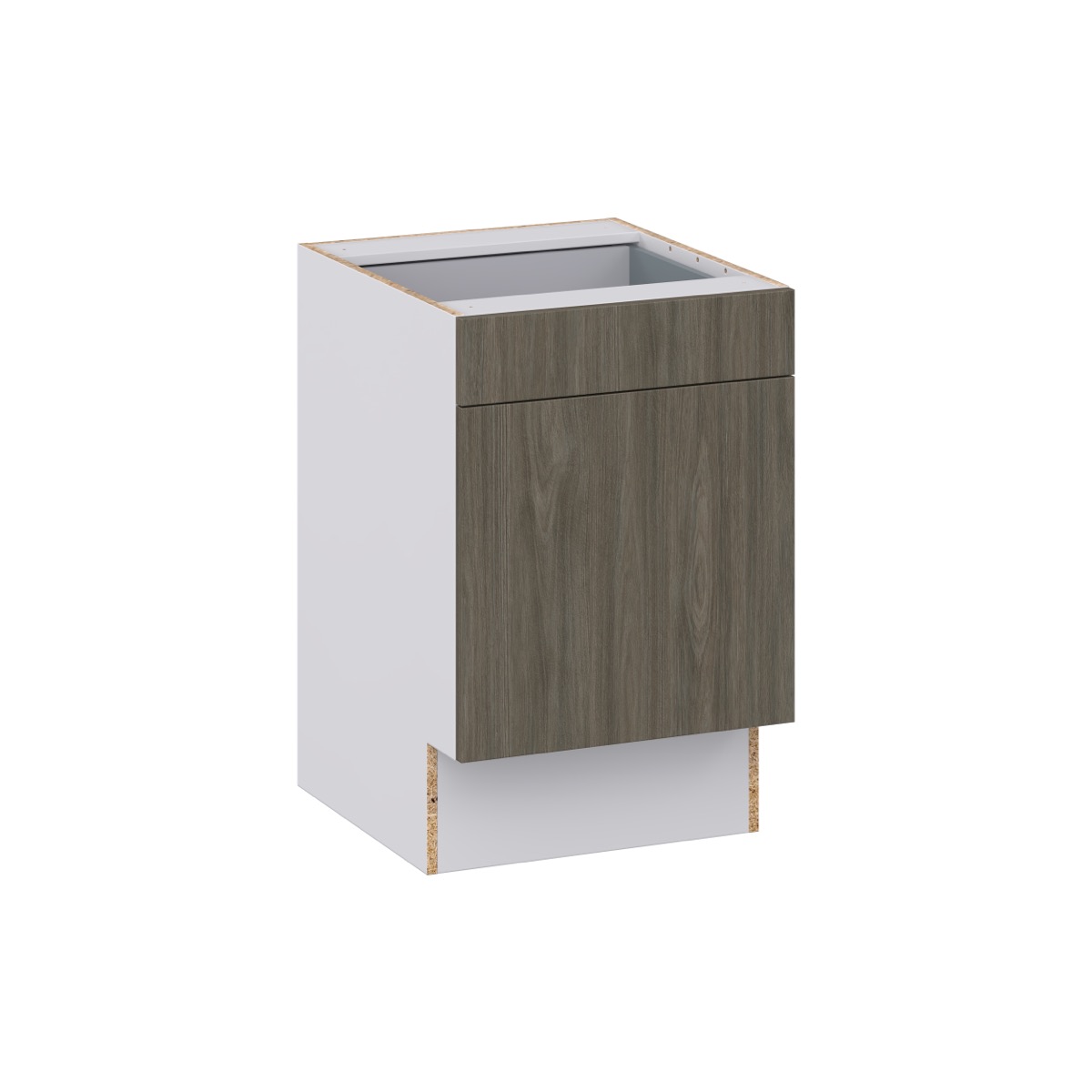 Medora Textured Slab Walnut Assembled 21 in.W x 32.5 in.H x 23.75 in.D Accessible ADA 1 Drawer Base Kitchen Cabinet