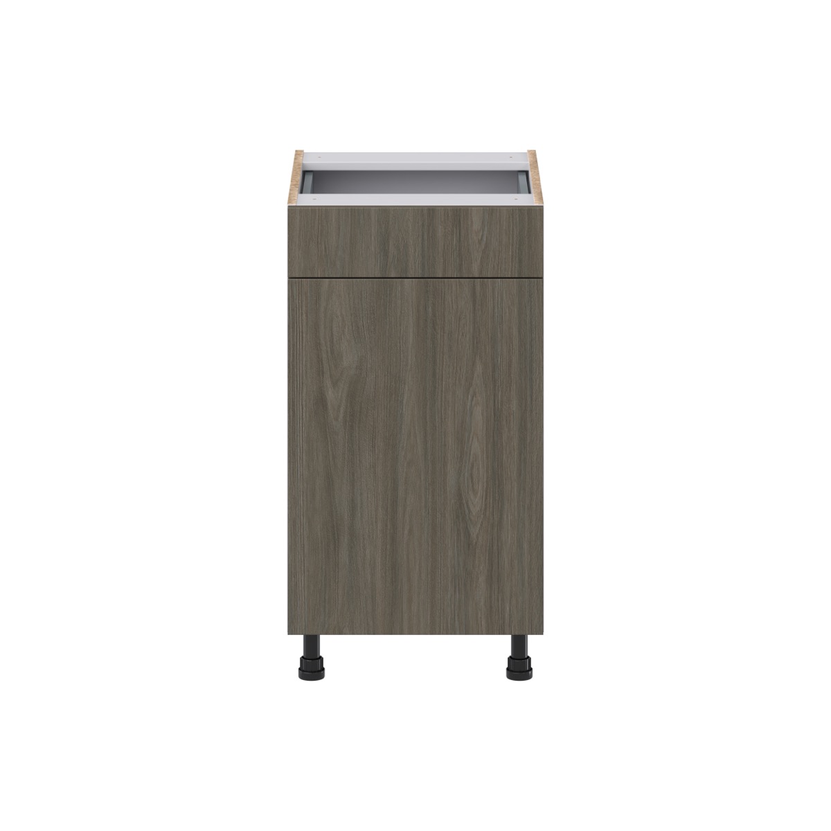 Medora Textured Slab Walnut Assembled 18 in. W x 34.5 in. H x 21 in. D Vanity 1 Drawer Base Kitchen Cabinet