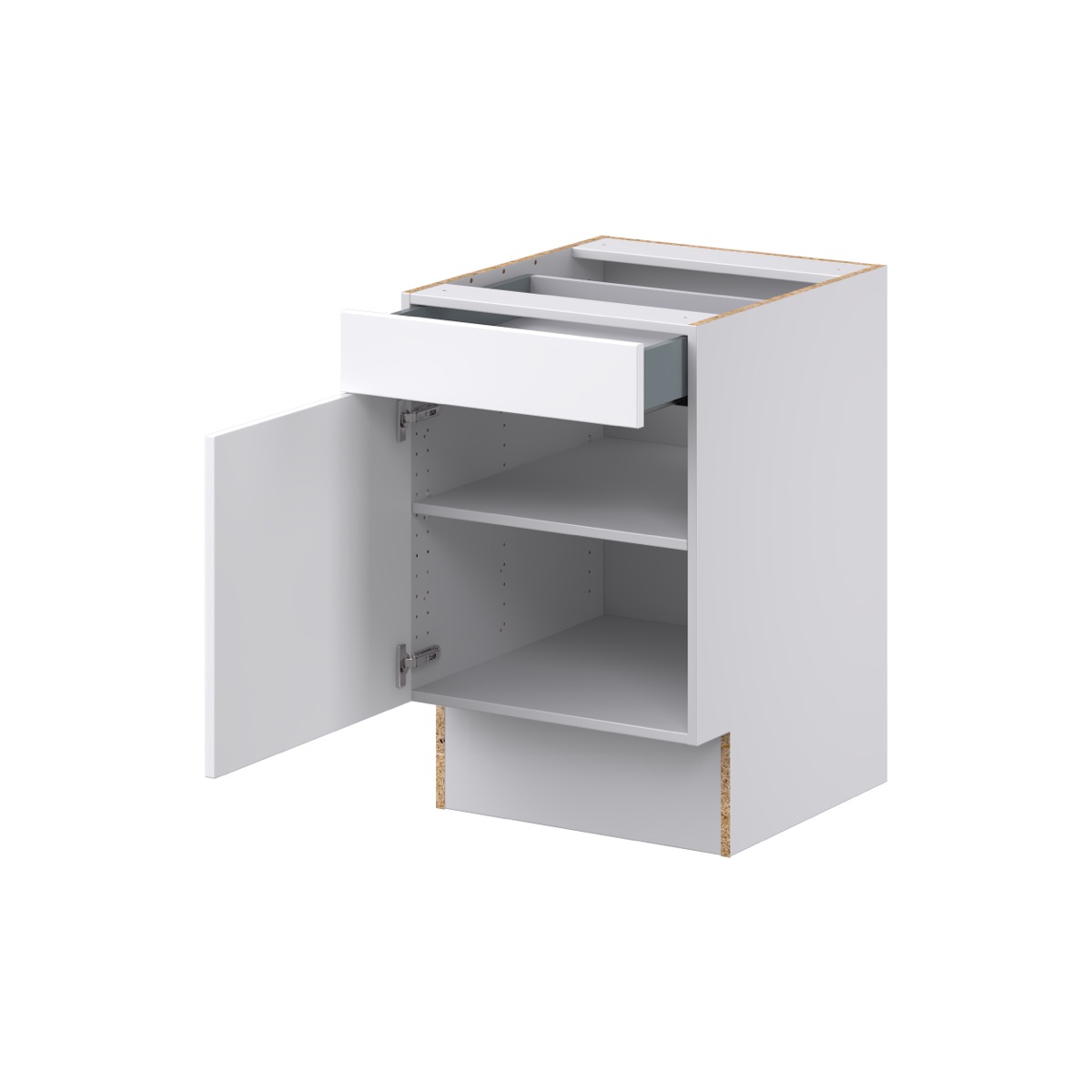 Wallace Painted Warm White Shaker Assembled 21 in.W x 32.5 in.H x 23.75 in.D Accessible ADA 1 Draw Base Kitchen Cabinet