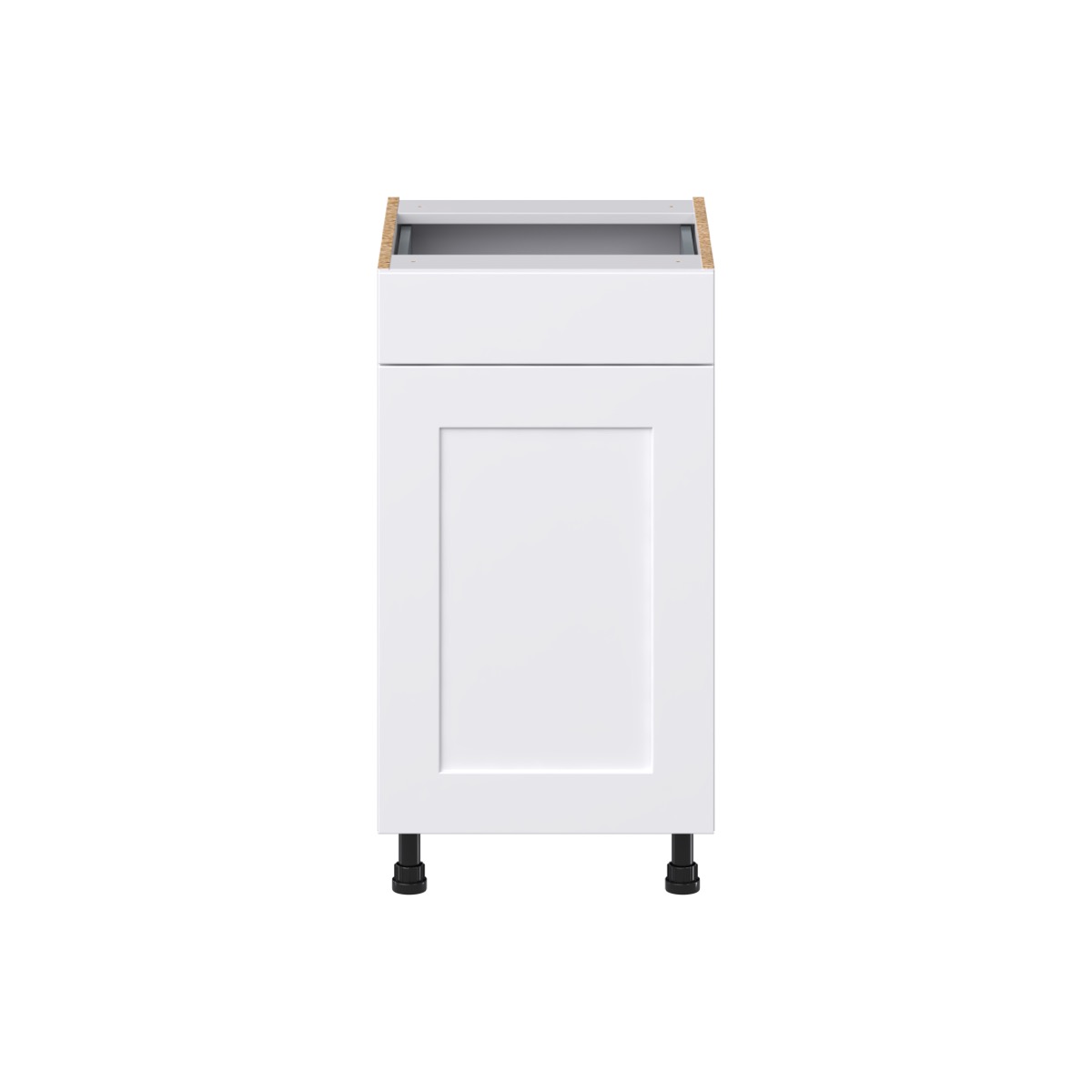 Wallace Painted Warm White Shaker Assembled 18 in. W x 34.5 in. H x 21 in. D Vanity 1 Drawer Base Kitchen Cabinet