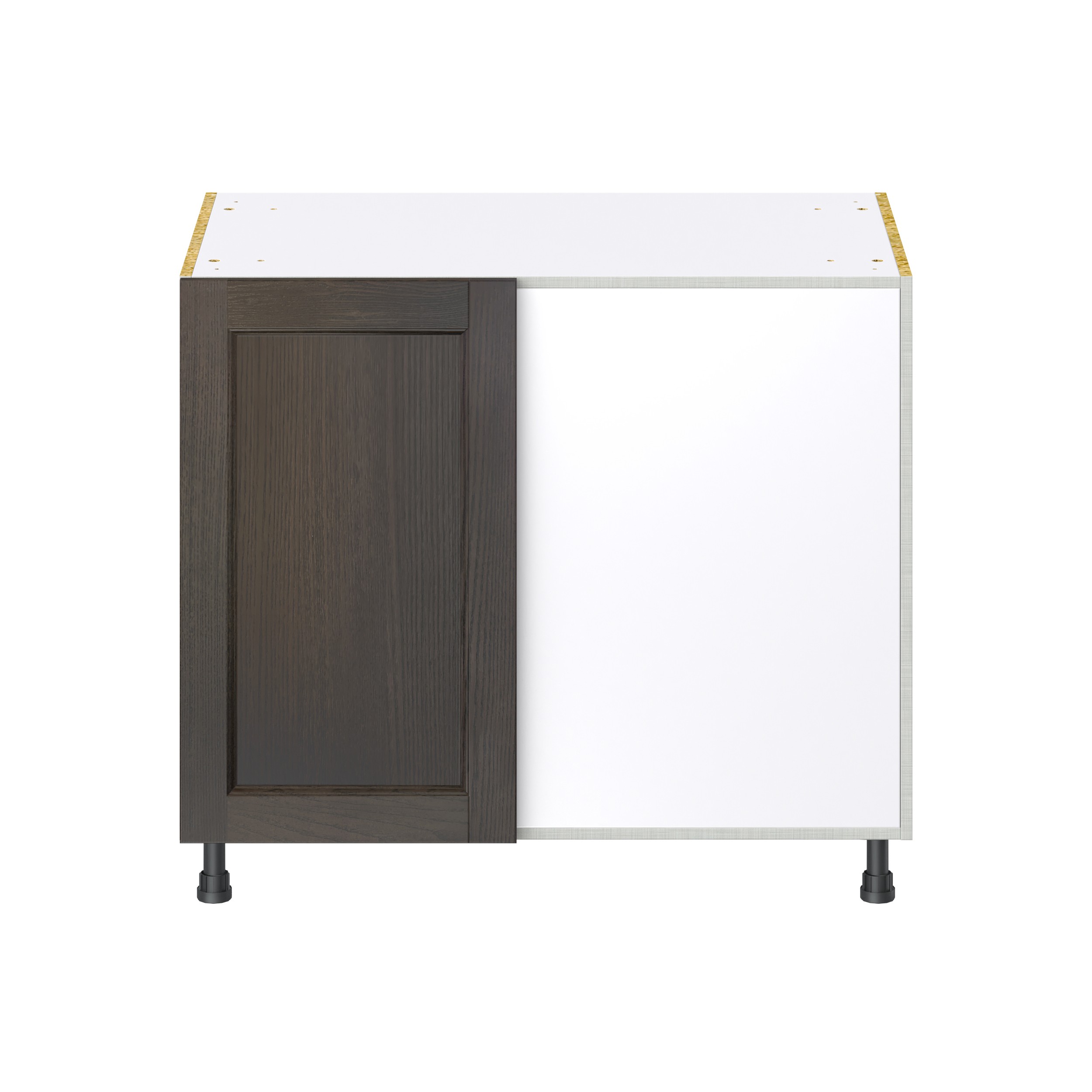 Georgetown 39 in. W x 24 in. D x 34.5 in. H Assembled Magick Right Blind Corner Kitchen Cabinet in Chestnut