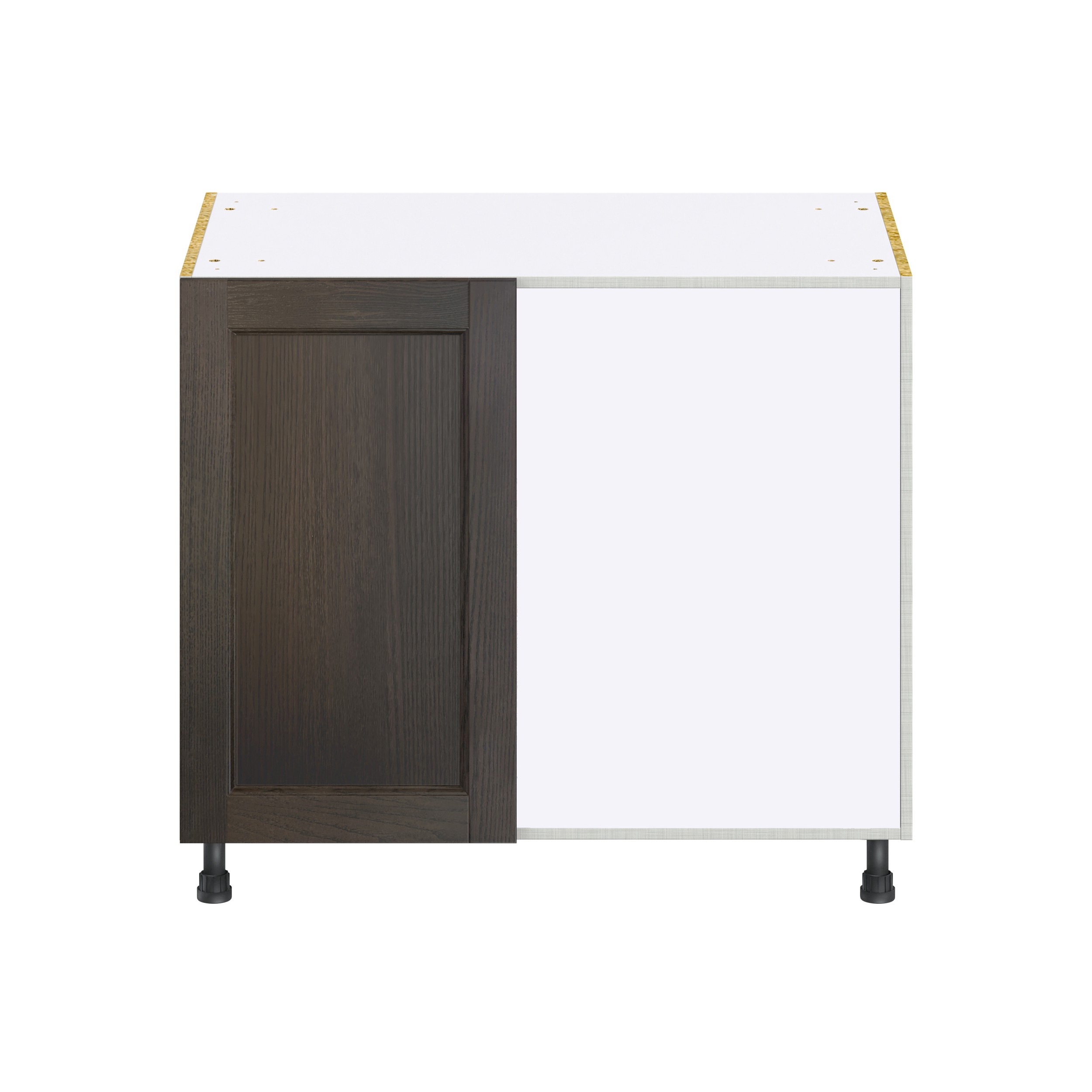 Georgetown 39 in. W x 24 in. D x 34.5 in. H Assembled Right Pullout Blind Corner Kitchen Cabinet in Chestnut