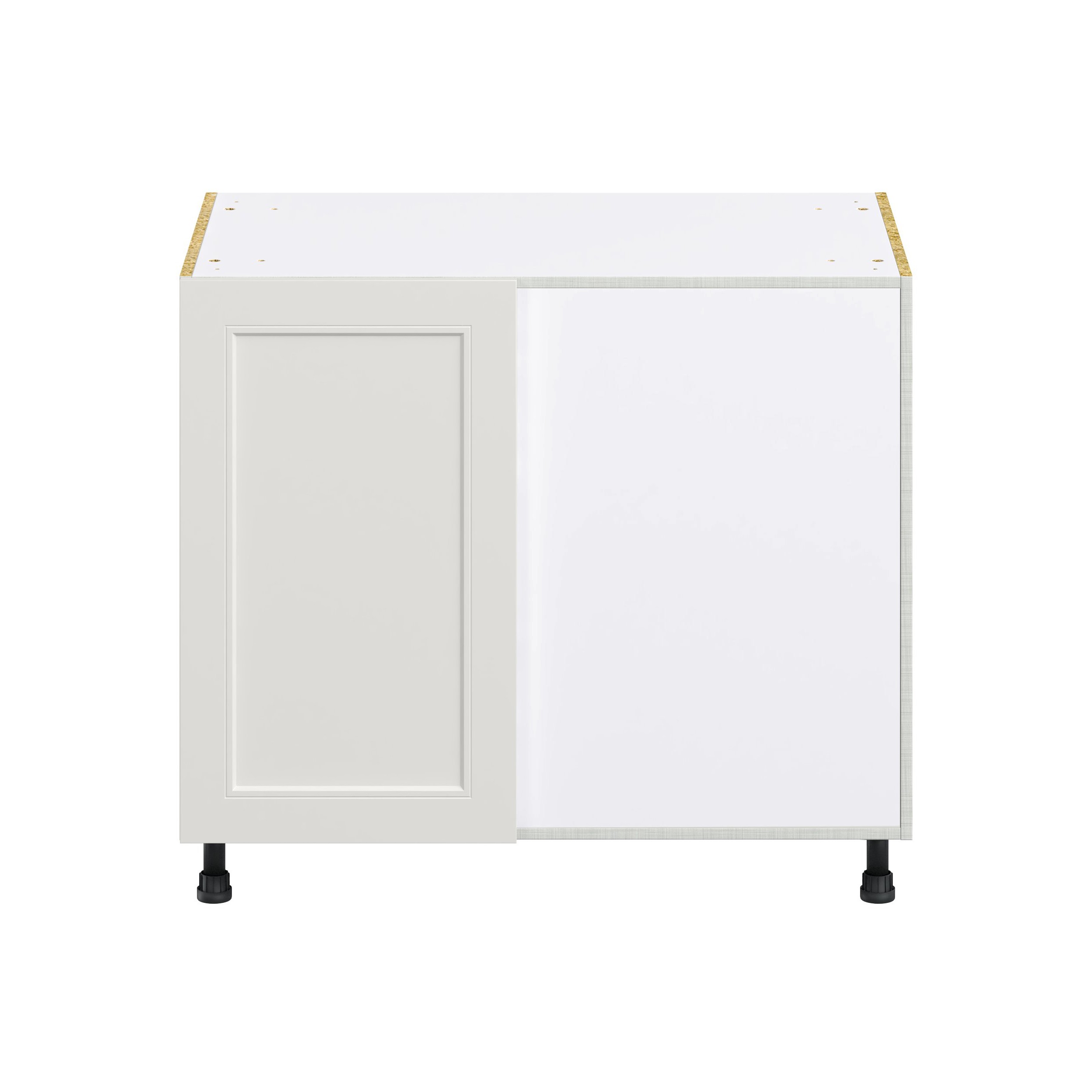 Galveston 39 in. W x 24 in. D x 34.5 in. H Assembled Shaker Right Pullout Blind Corner Kitchen Cabinet in Light Grey