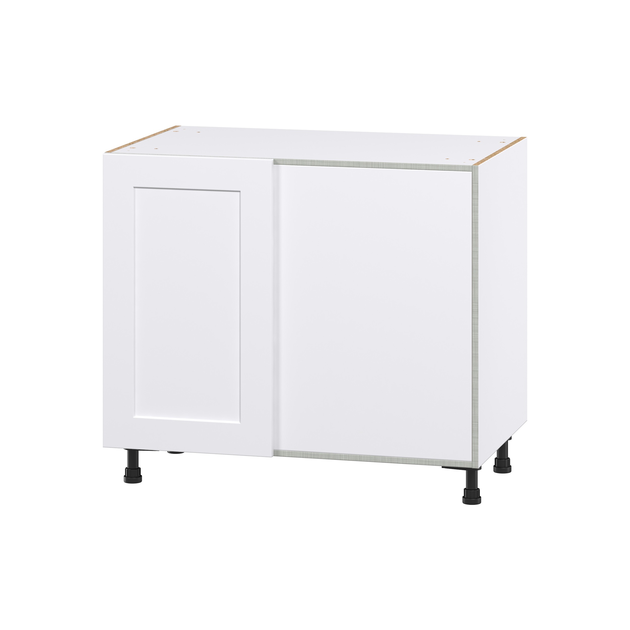 Roseland 39 in. W x 24 in. D x 34.5 in. H Assembled Shaker Right Pullout Blind Corner Kitchen Cabinet in Warm White