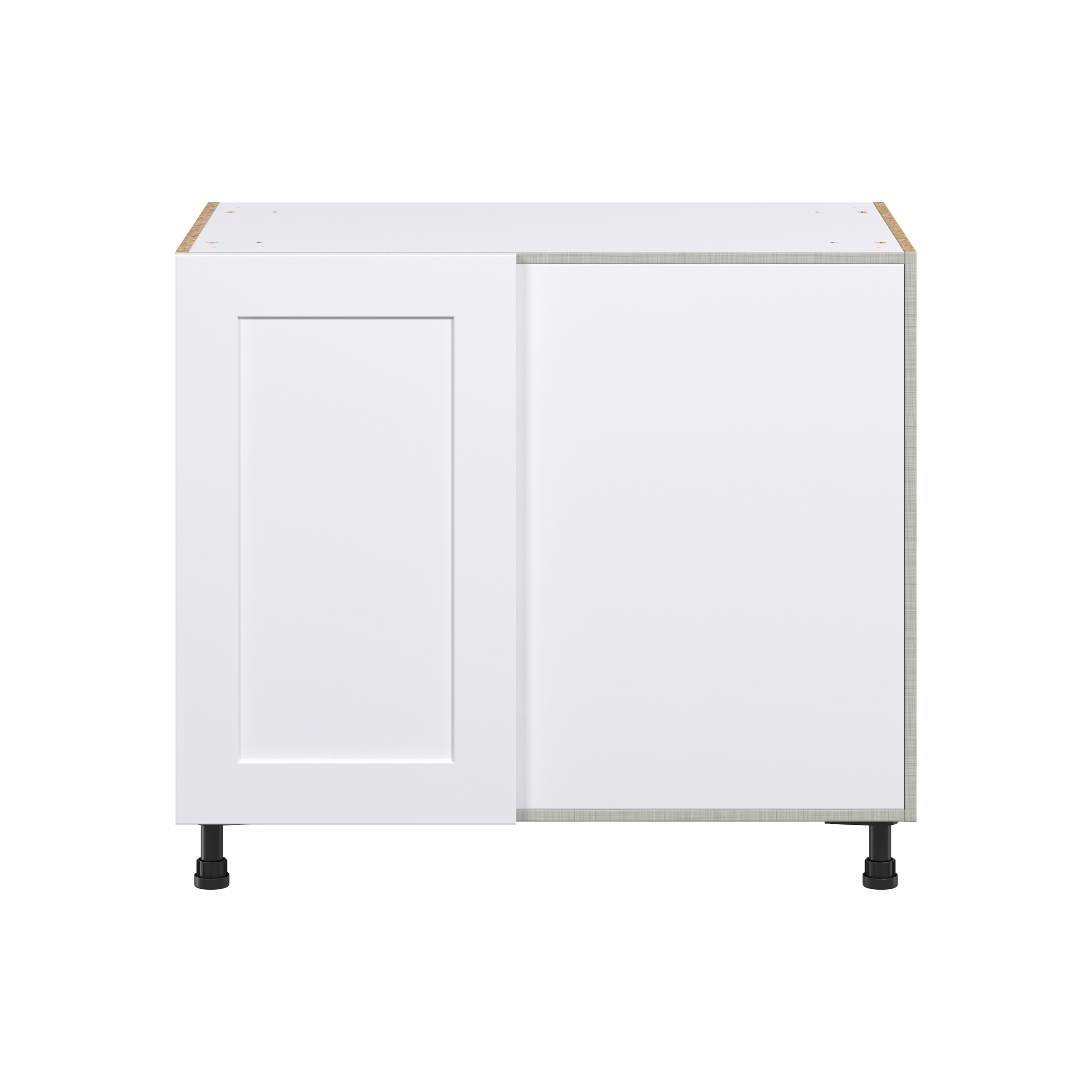 Roseland 39 in. W x 24 in. D x 34.5 in. H Assembled Shaker Right Pullout Blind Corner Kitchen Cabinet in Warm White