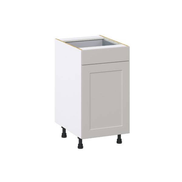 Littleton Painted Gray Recessed Assembled Base Kitchen Cabinet With a Pull Out (18 in. W x 34.5 in. H x 24 in. D)