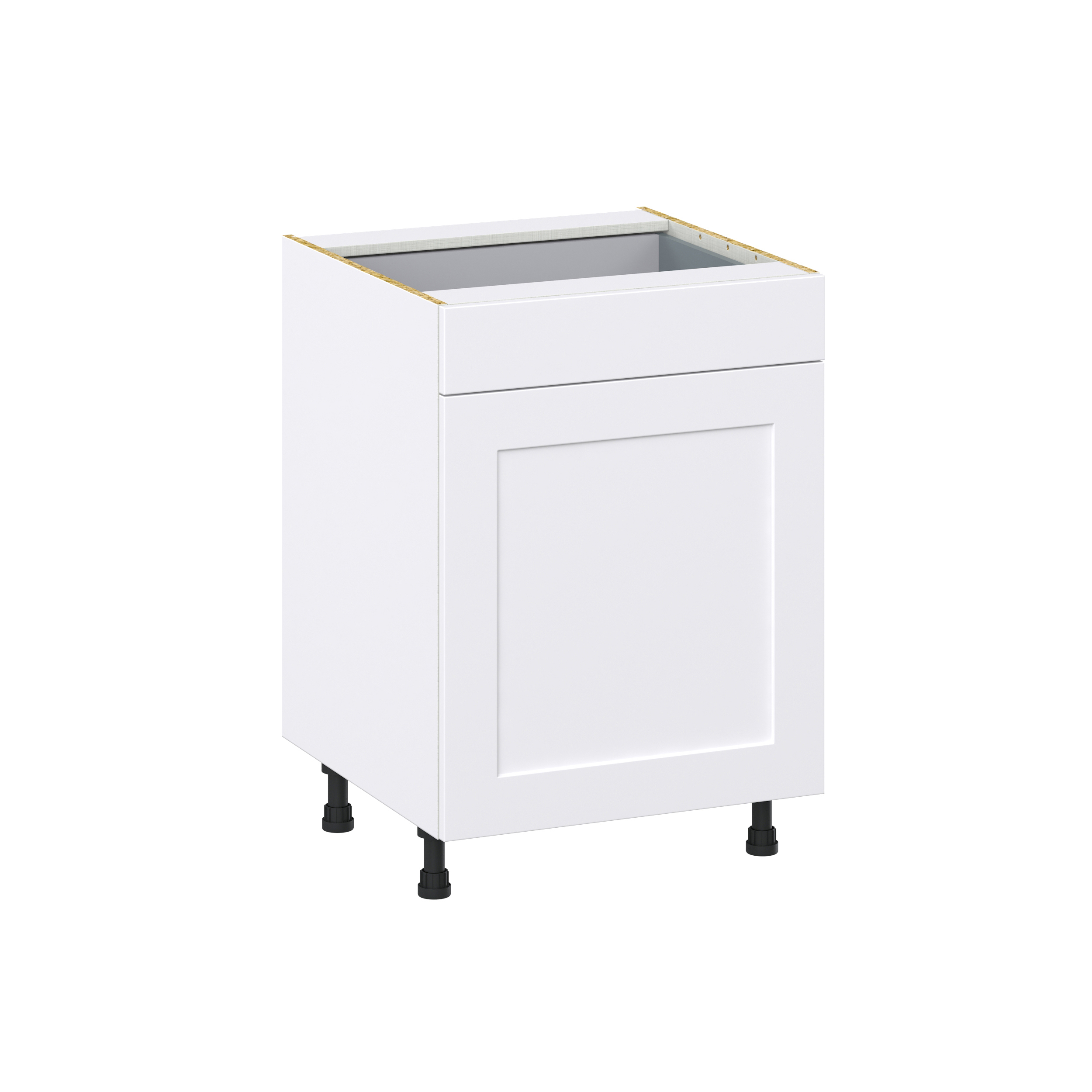 J COLLECTION Wallace Painted Warm White Shaker Assembled Base Kitchen Cabinet with 4 Drawer (15 in. W x 34.5 in. H x 24 in. D)