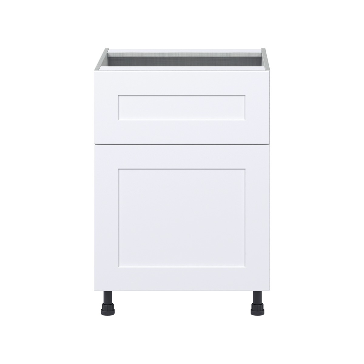 Wallace Painted Warm White Shaker Assembled Base Kitchen Cabinet with a Drawer (24 in. W x 34.5 in. H x 24 in. D)