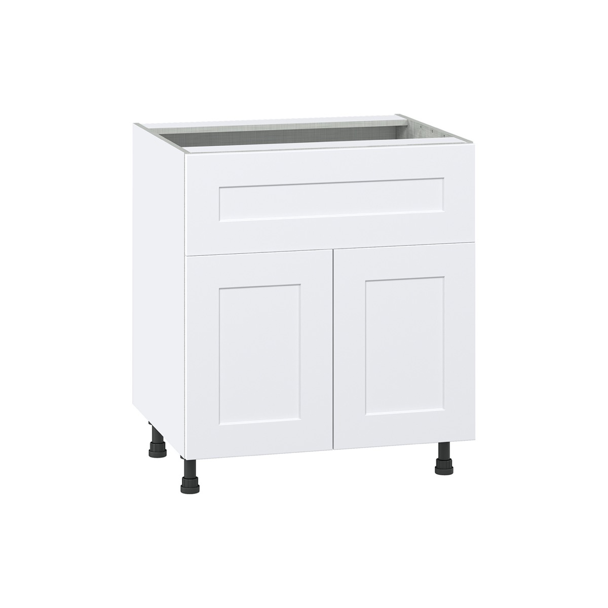 Wallace Painted Warm White Shaker Assembled Base Kitchen Cabinet with a Drawer (30 in. W x 34.5 in. H x 24 in. D)