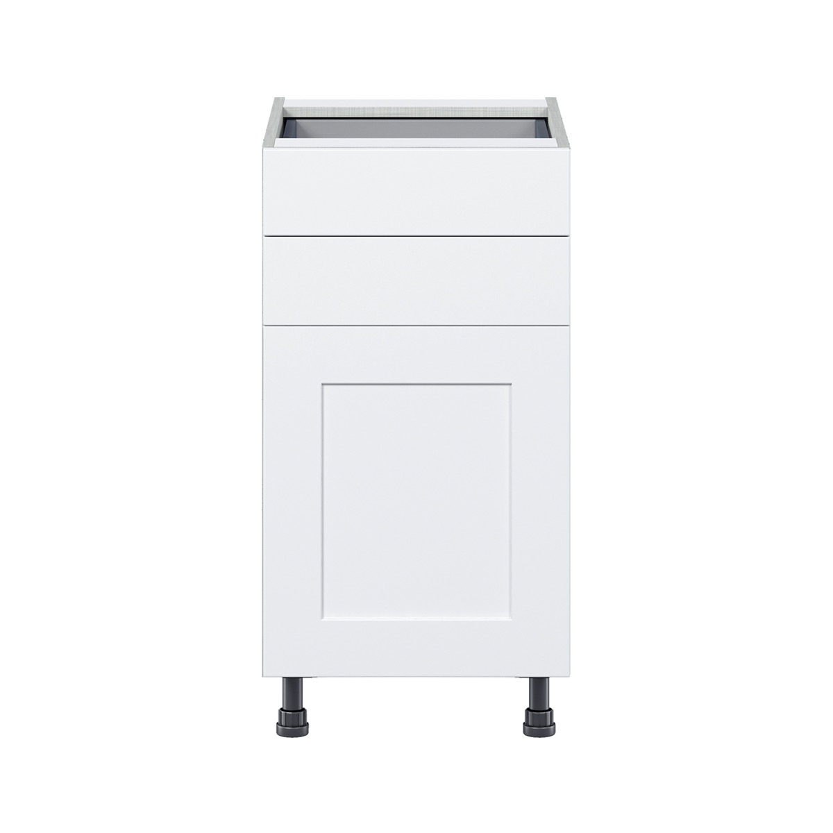 Wallace Painted Warm White Shaker Assembled Base Kitchen Cabinet with Drawers (18 in. W x 34.5 in. H x 24 in. D)