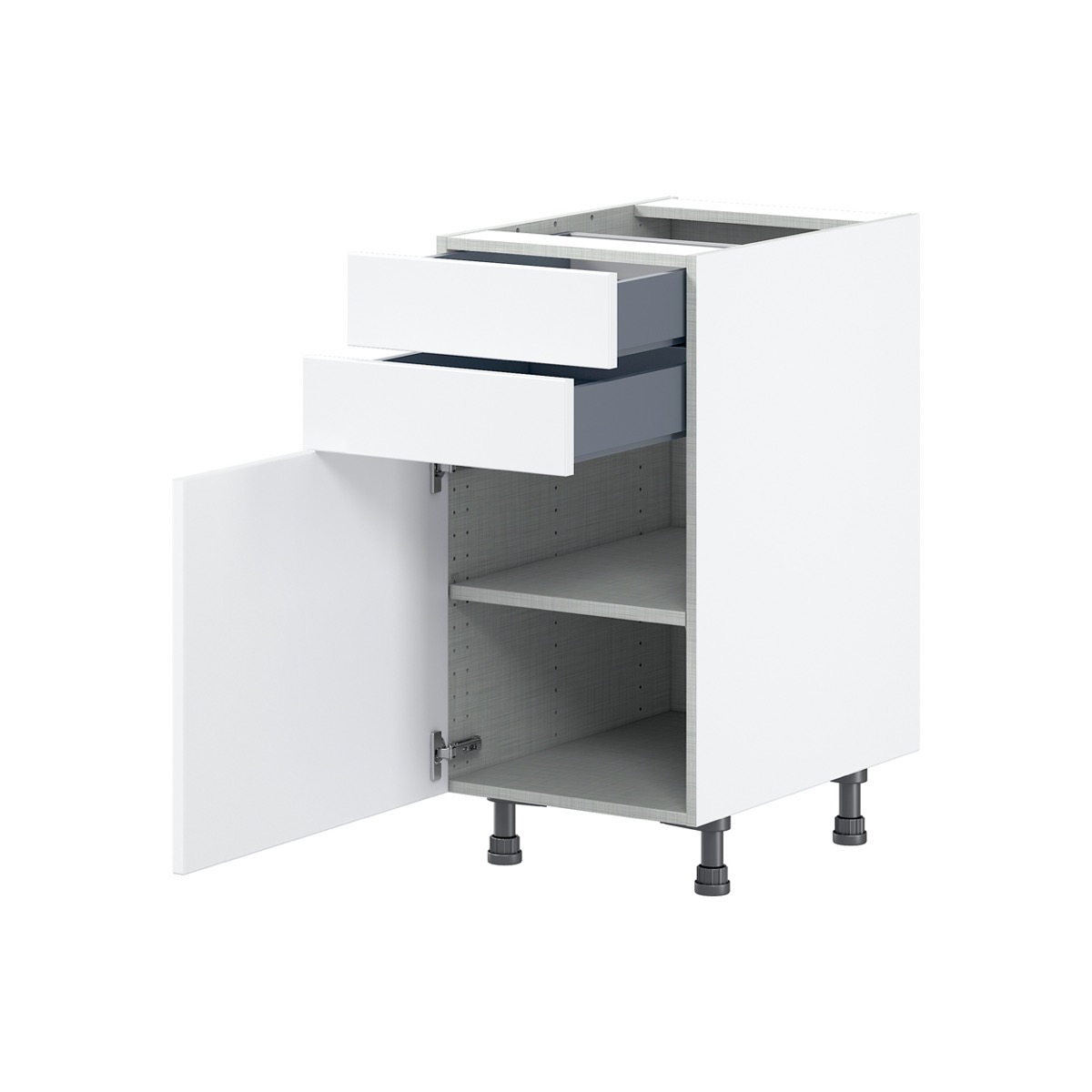 Wallace Painted Warm White Shaker Assembled Base Kitchen Cabinet with Drawers (18 in. W x 34.5 in. H x 24 in. D)