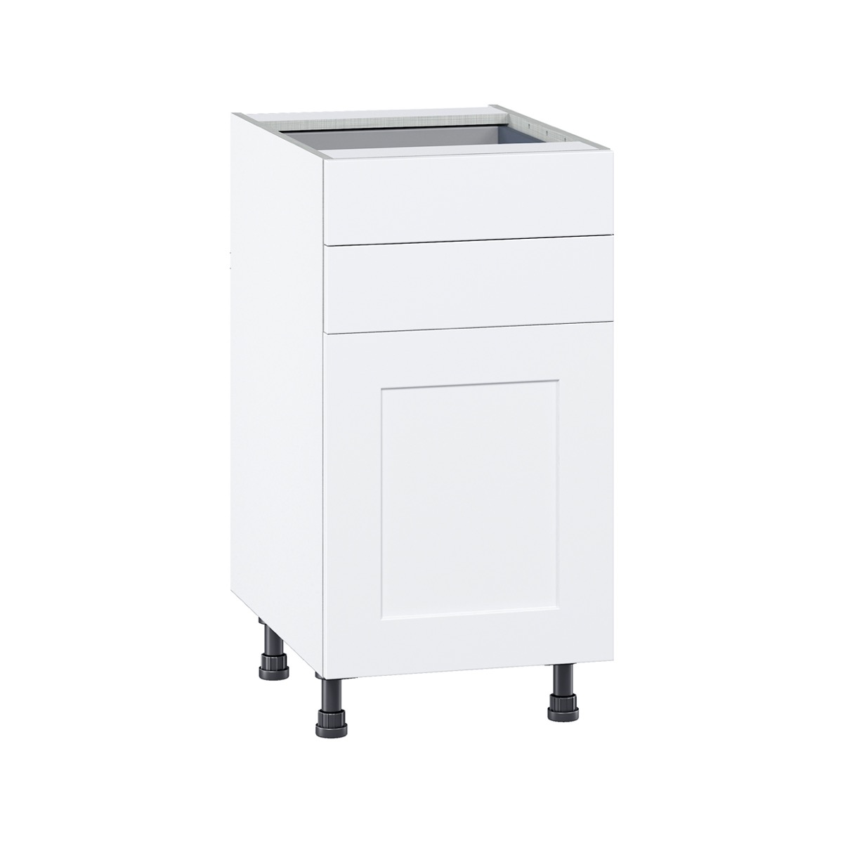 Wallace Painted Warm White Shaker Assembled Base Kitchen Cabinet with Drawers (18 in. W x 34.5 in. H x 24 in. D)