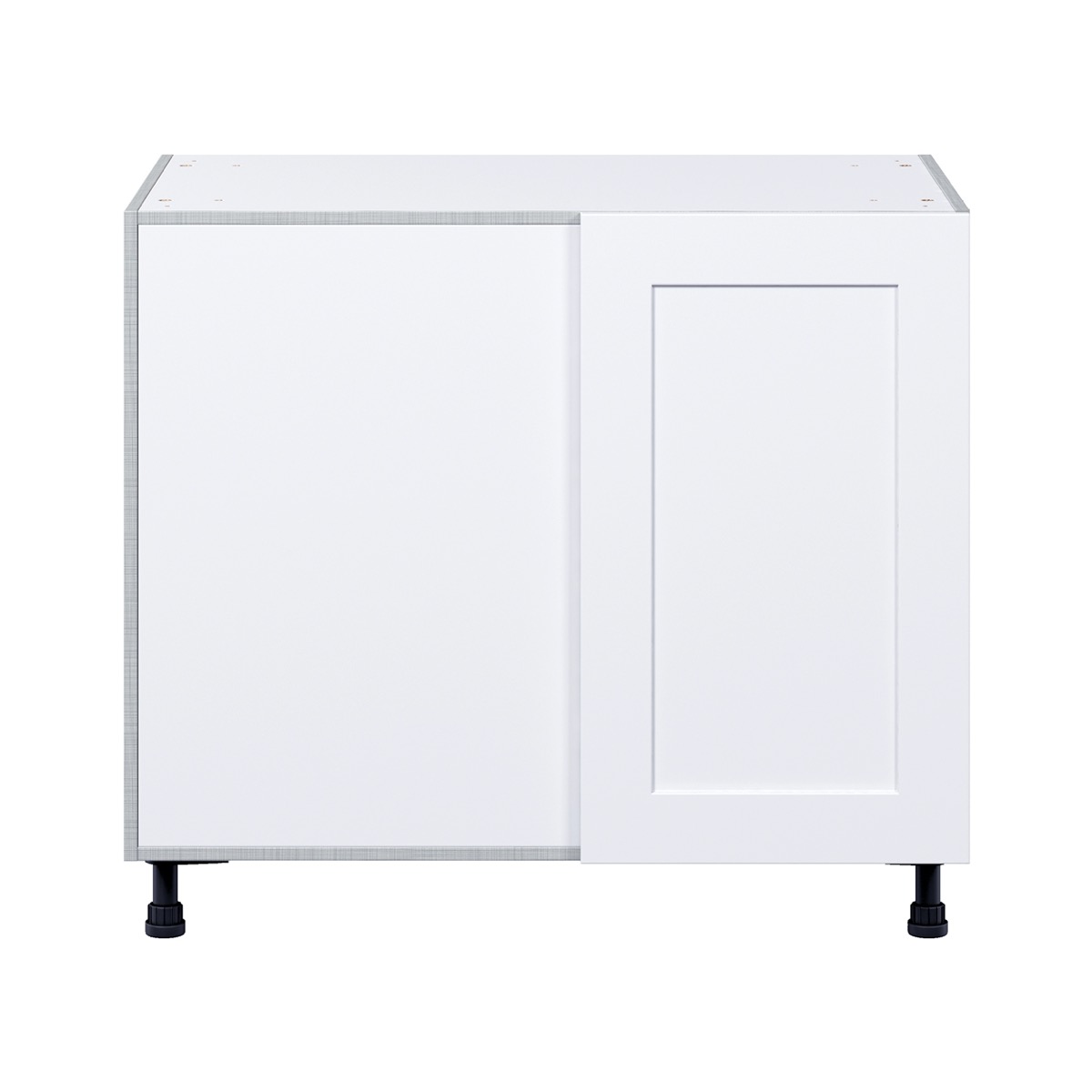 Wallace Painted Warm White Shaker Assembled Blind Base Corner Kitchen Cabinet (39 in. W x 34.5 in. H x 24 in. D)