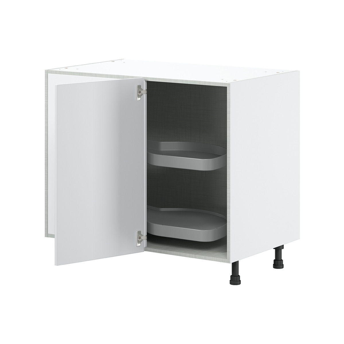 Wallace Painted Warm White Shaker Assembled Blind Base Corner Kitchen Cabinet (39 in. W x 34.5 in. H x 24 in. D)