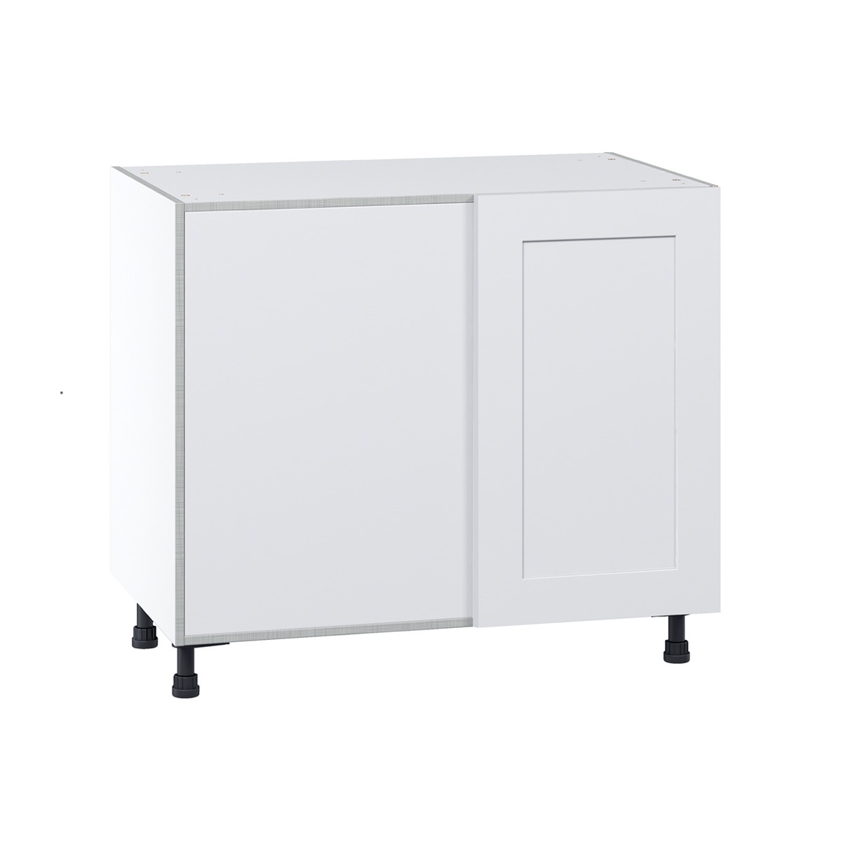 Wallace Painted Warm White Shaker Assembled Blind Base Corner Kitchen Cabinet (39 in. W x 34.5 in. H x 24 in. D)