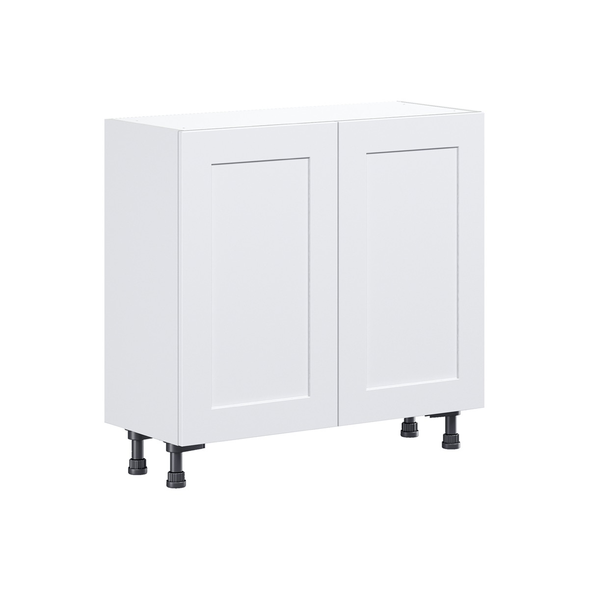 J COLLECTION Mancos Bright White Shaker Assembled Base Kitchen Cabinet For Cooktop with 2 Drawers (36 in. W x 34.5 in. H x 24 in. D)
