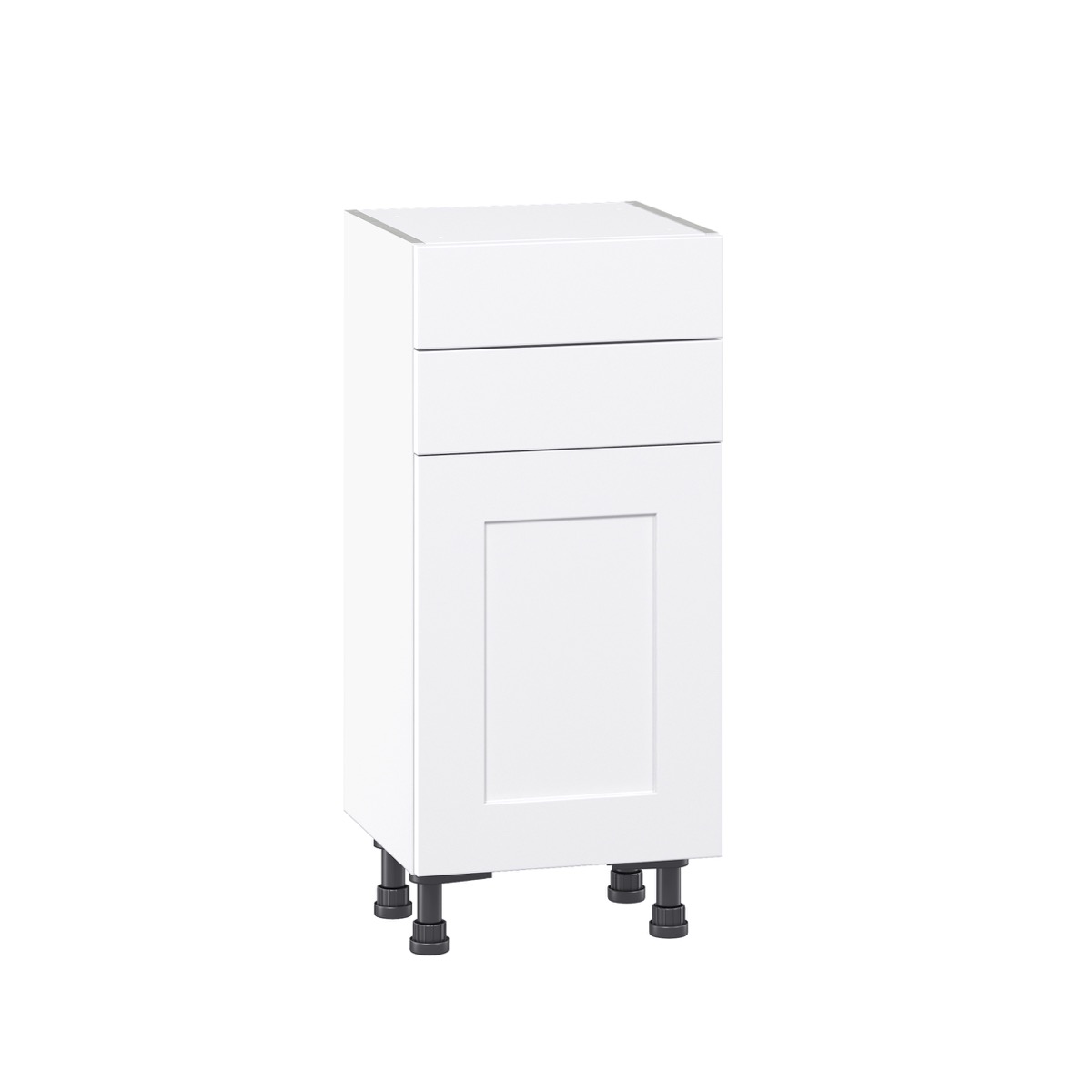 Wallace Painted Warm White Shaker Assembled Base Kitchen Cabinet with Drawers (15 in. W x 34.5 in. H x 24 in. D)