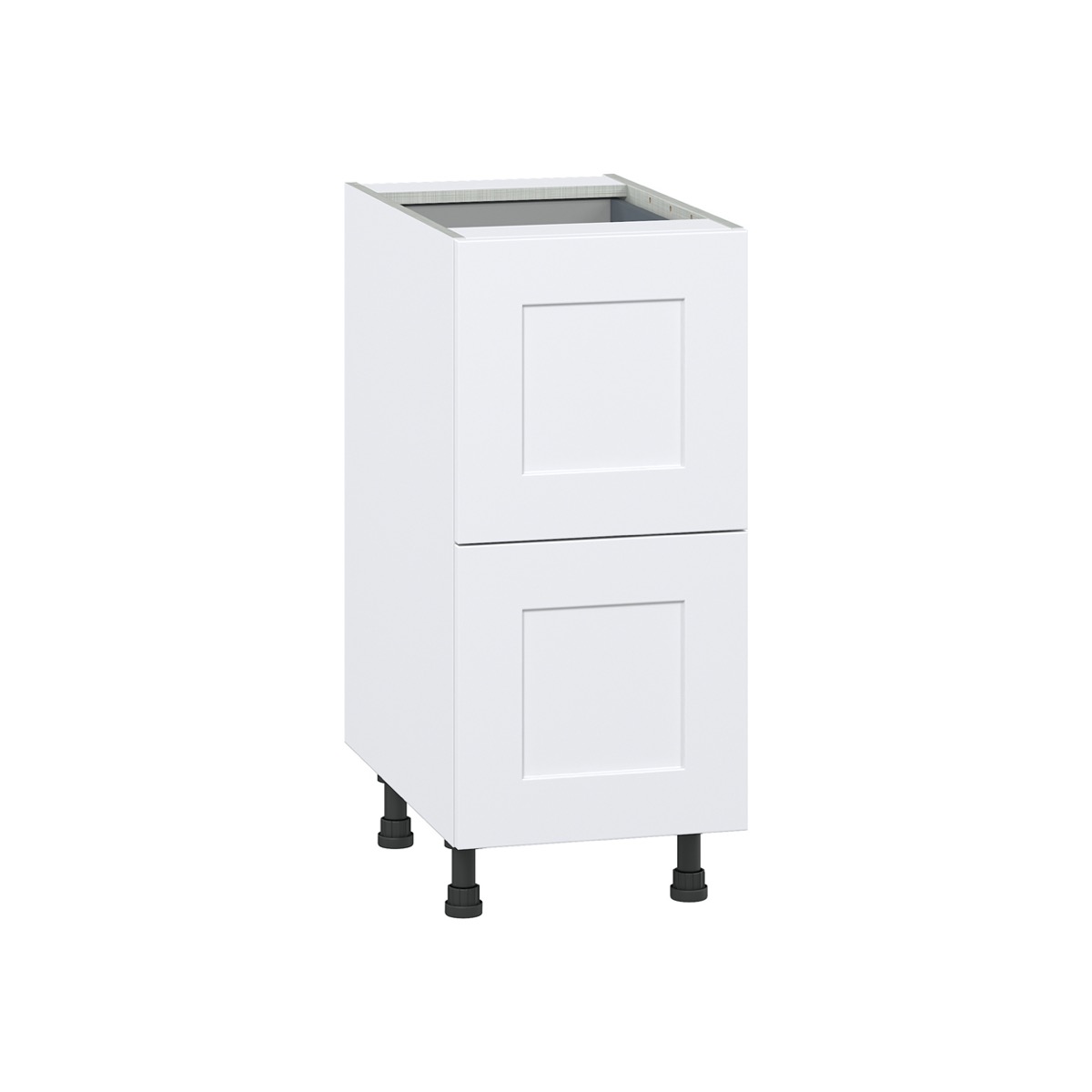 J COLLECTION Bristol Painted Slate Gray Shaker Assembled Base Kitchen Cabinet with Draw (15 in. W x 34.5 in. H x 24 in. D)