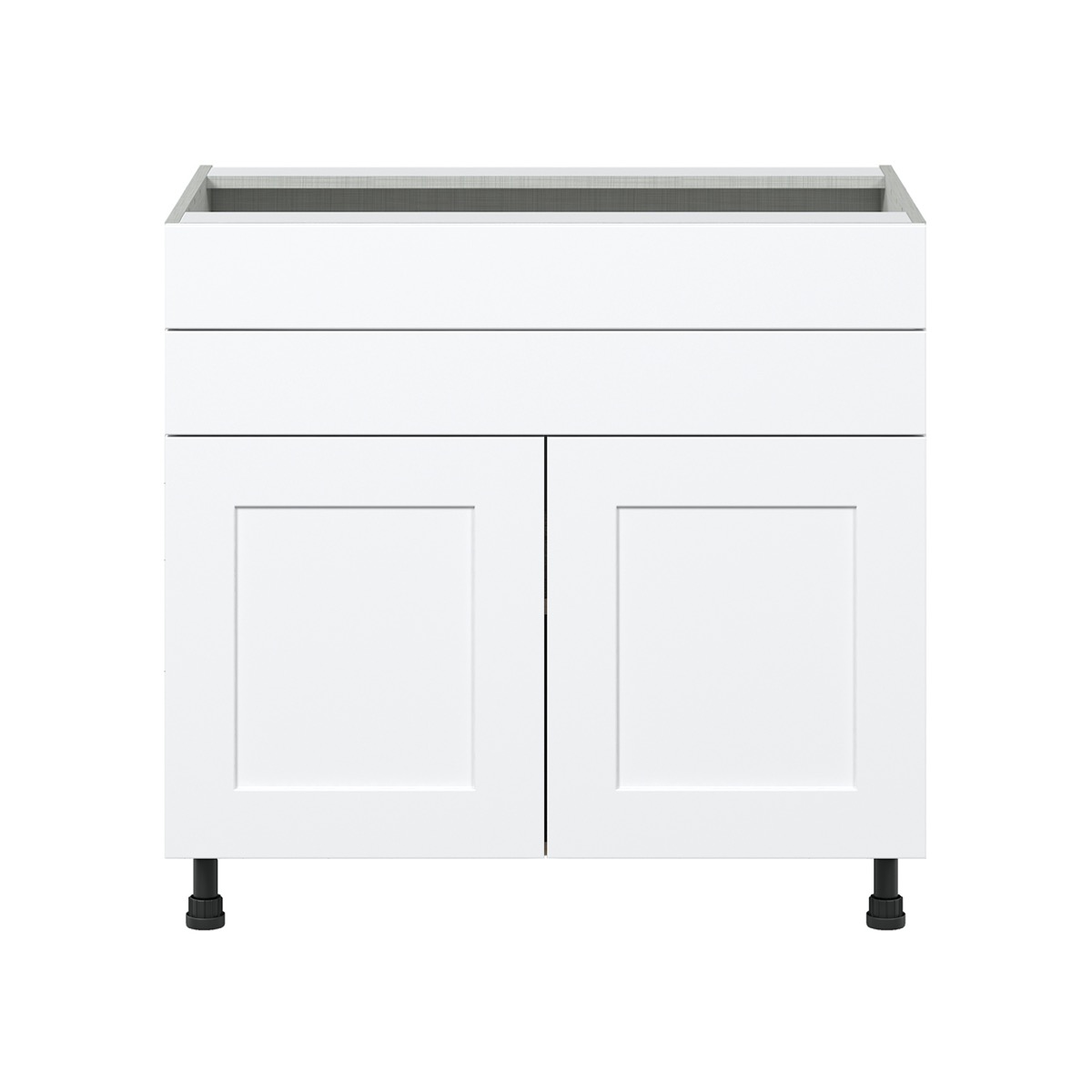 Wallace Painted Warm White Shaker Assembled Base Kitchen Cabinet for Cooktop (36 in. W x 34.5 in. H x 24 in. D)