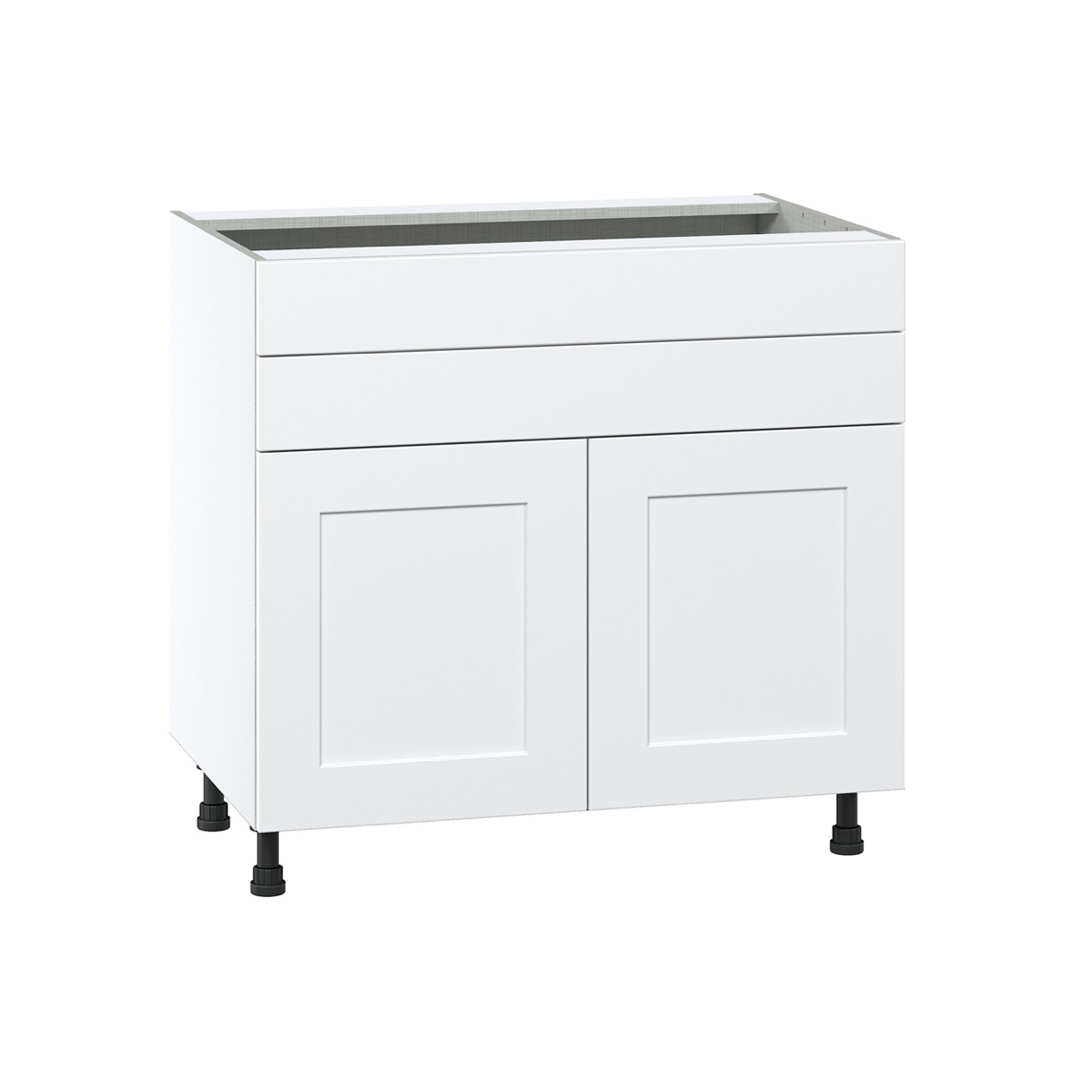 Wallace Painted Warm White Shaker Assembled Base Kitchen Cabinet for Cooktop (36 in. W x 34.5 in. H x 24 in. D)