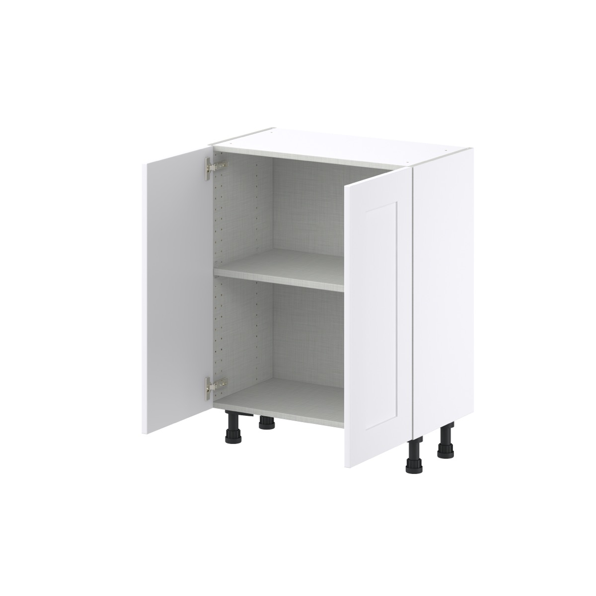 Wallace Painted Shaker 27 in. W x 14 in. D x 34.5 in. H Warm White Assembled Shallow Base Kitchen Cabinet
