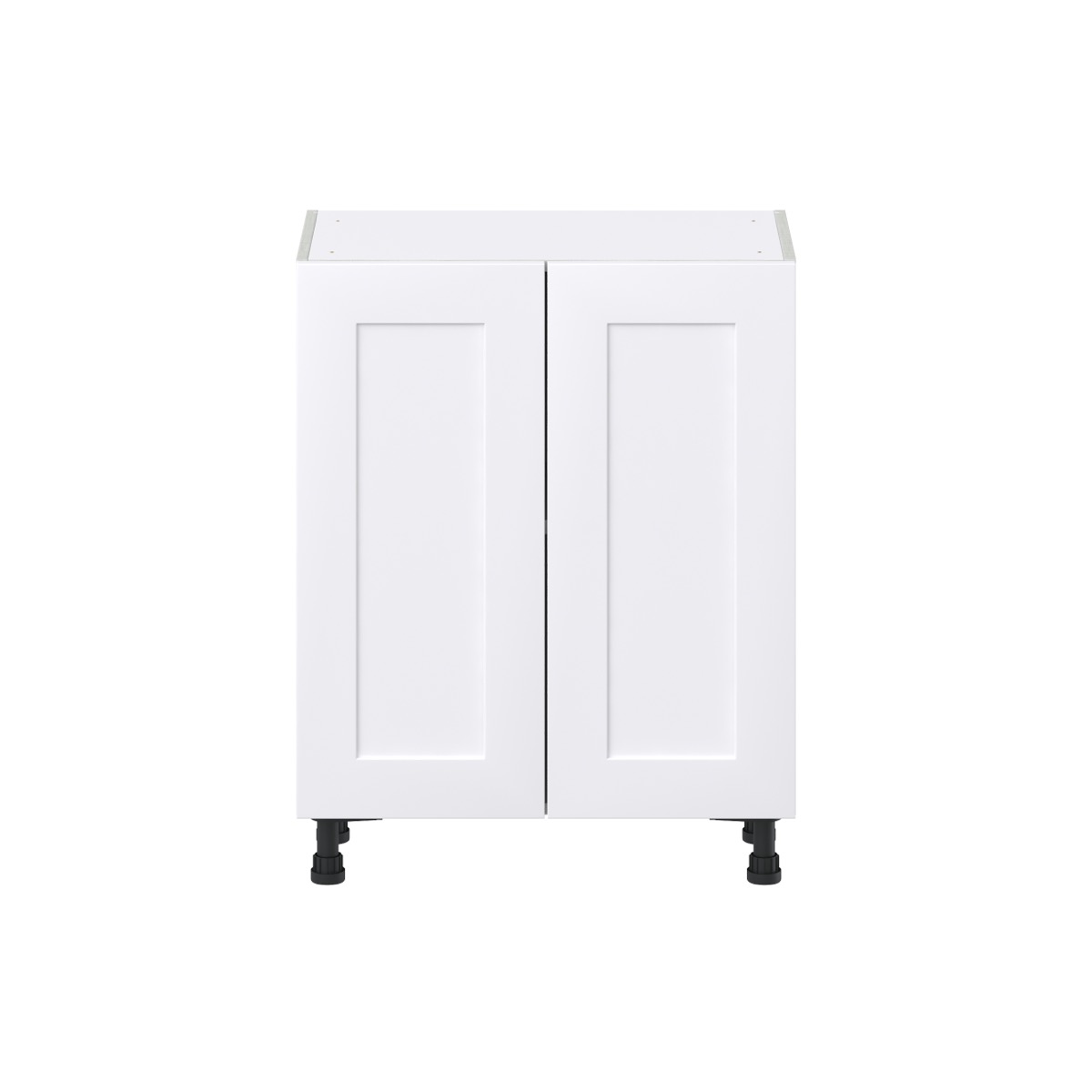 Wallace Painted Shaker 27 in. W x 14 in. D x 34.5 in. H Warm White Assembled Shallow Base Kitchen Cabinet