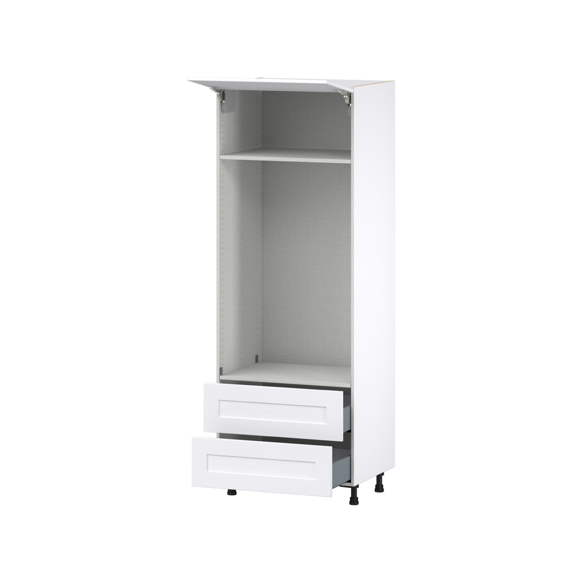 Cumberland Light Gray Shaker Assembled Pantry Micro/Oven Kitchen Cabinet (30 in. W x 84.5 in. H x 24 in. D)