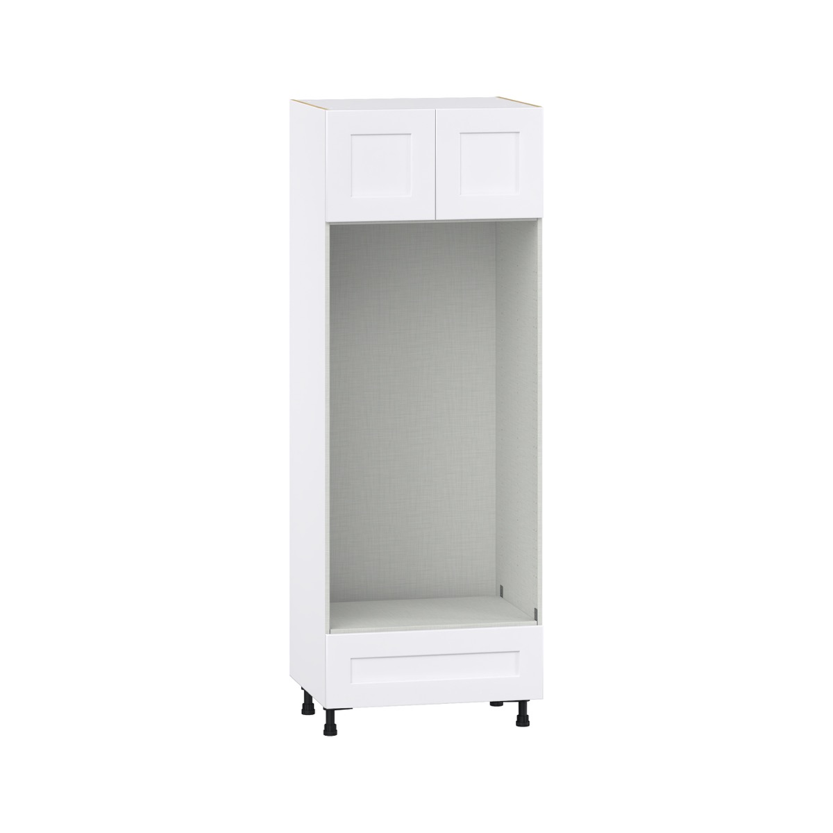 Wallace Painted Warm White Shaker Assembled Double Oven Kitchen Cabinet (30 in. W x 84.5 in. H x 24 in. D)