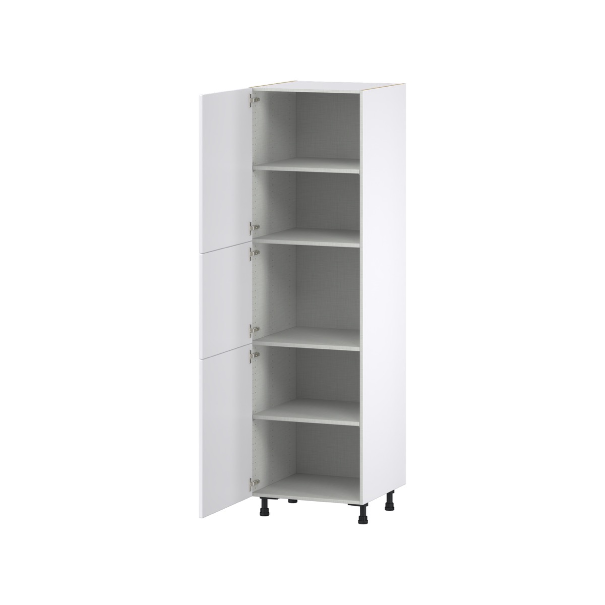 Fairhope Bright White Slab Assembled Pantry Kitchen Cabinet with 4-Shelves (24 in. W x 84.5 in. H x 24 in. D)