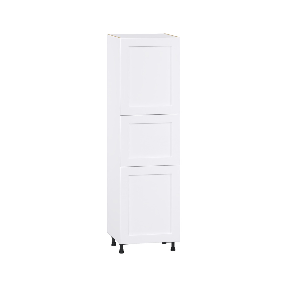 Fairhope Bright White Slab Assembled Pantry Kitchen Cabinet with 4-Shelves (24 in. W x 84.5 in. H x 24 in. D)