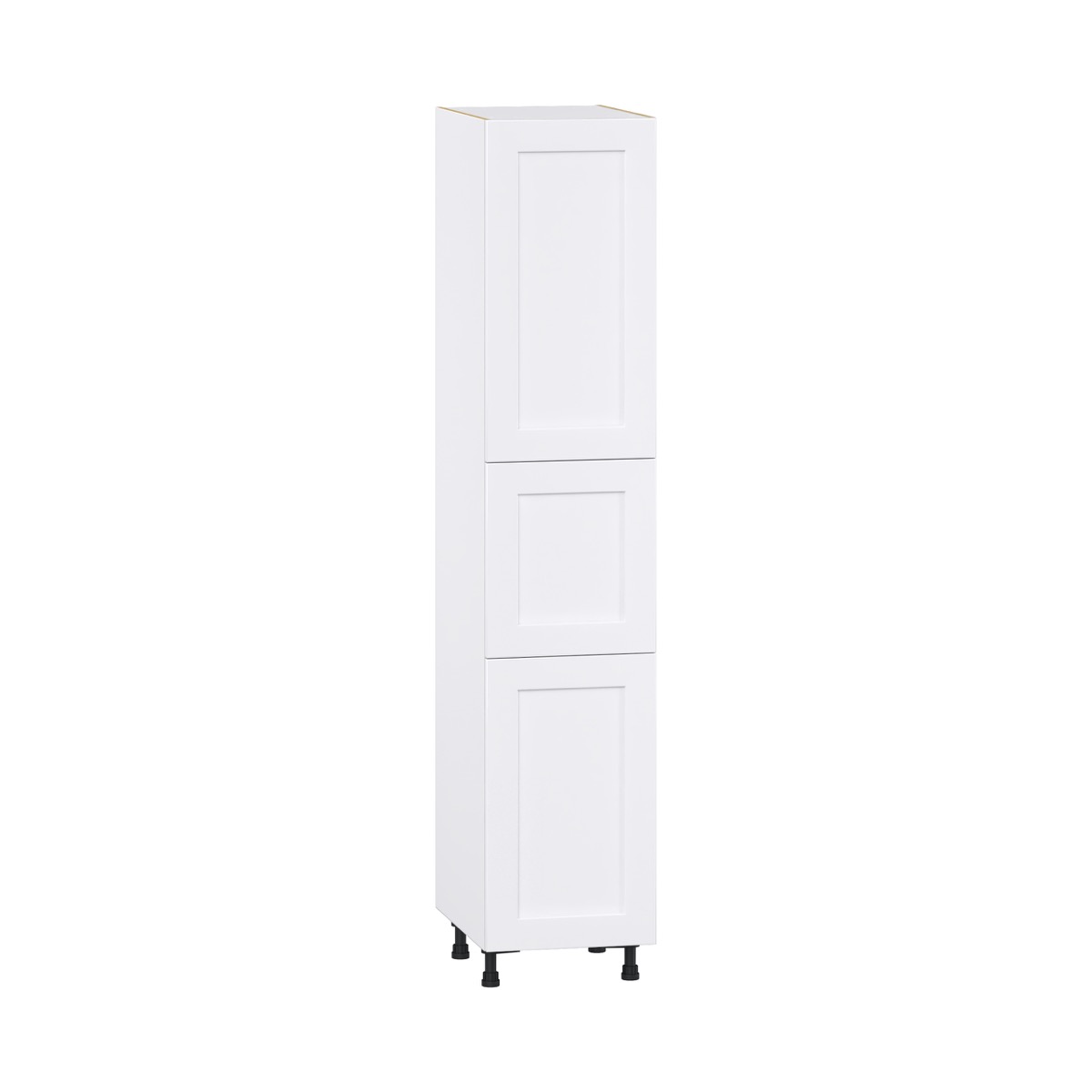 Fairhope Bright White Slab Assembled Pantry Kitchen Cabinet (18 in. W x 89.5 in. H x 24 in. D)