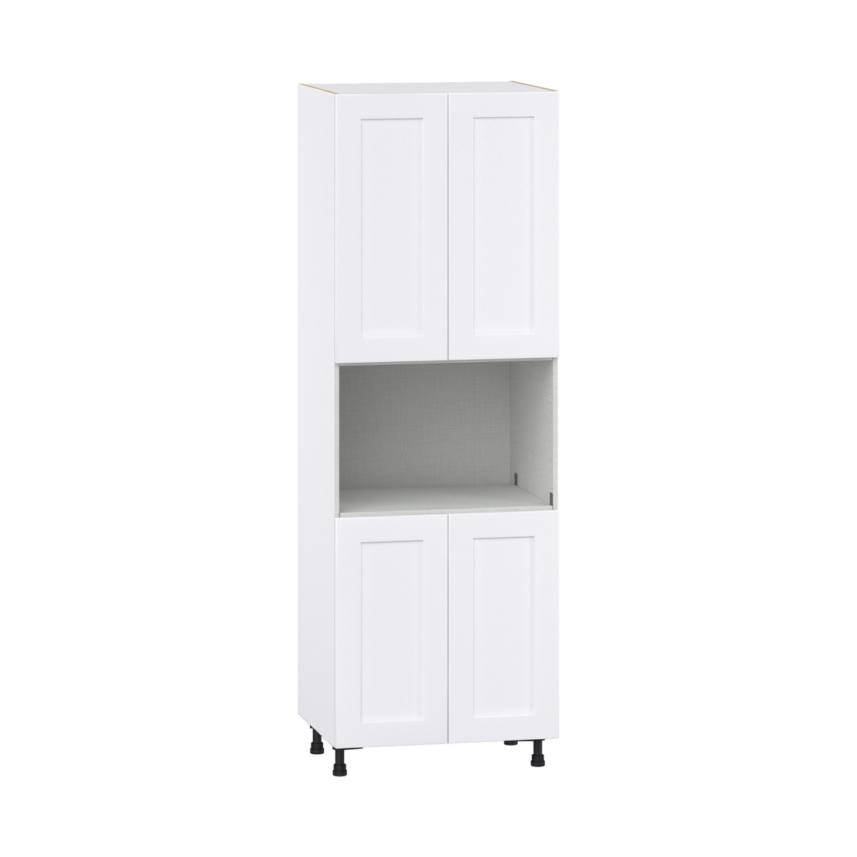 Mancos Bright White Shaker Assembled Pantry Micro/Oven Kitchen Cabinet (30 in. W x 89.5 in. H x 24 in. D)