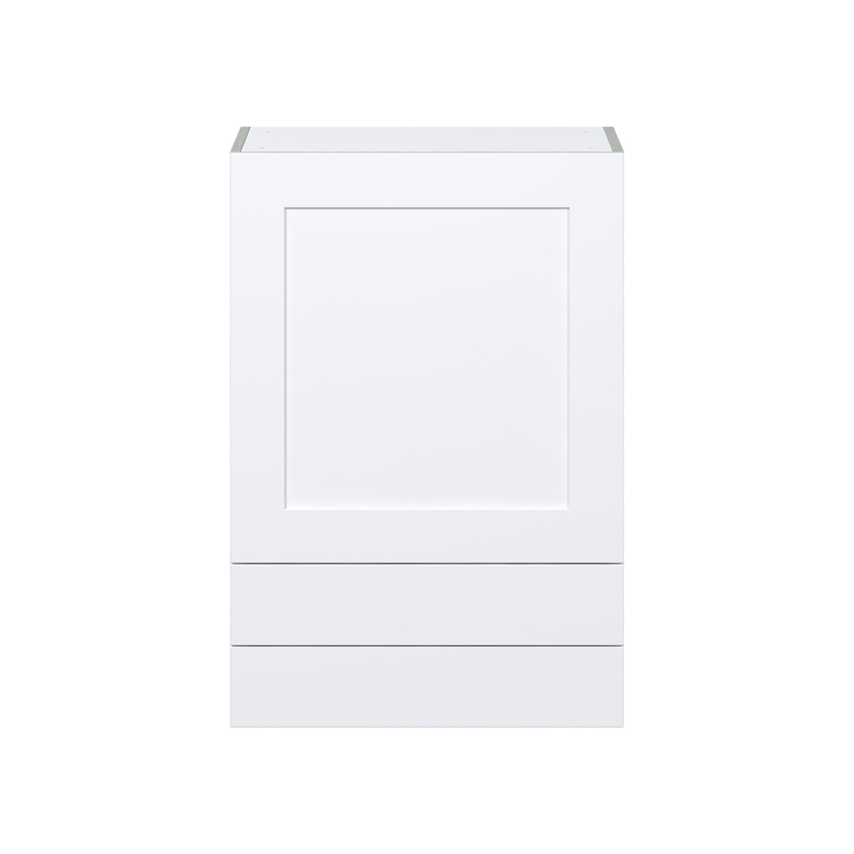Wallace Painted Warm White Shaker Assembled Wall Kitchen Cabinet with 2-Drawers (24 in. W x 35 in. H x 14 in. D)
