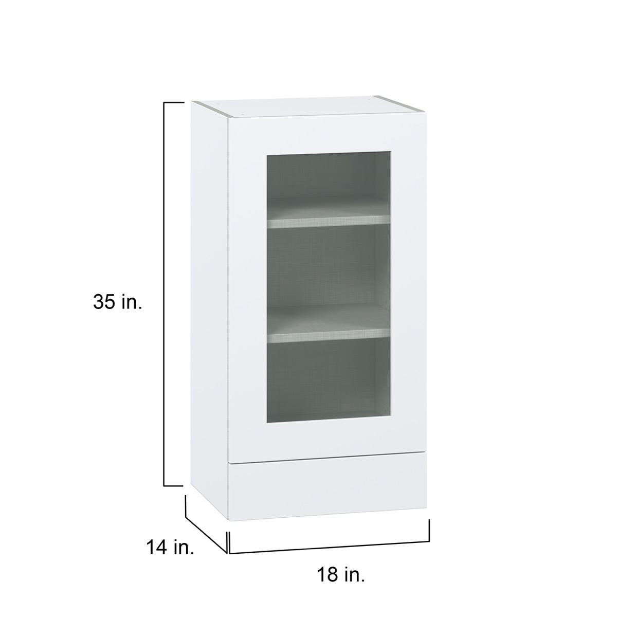 Wallace Painted Warm White Shaker Assembled Wall Kitchen Cabinet with Door and a Drawer (18 in. W x 35 in. H x 14 in. D)