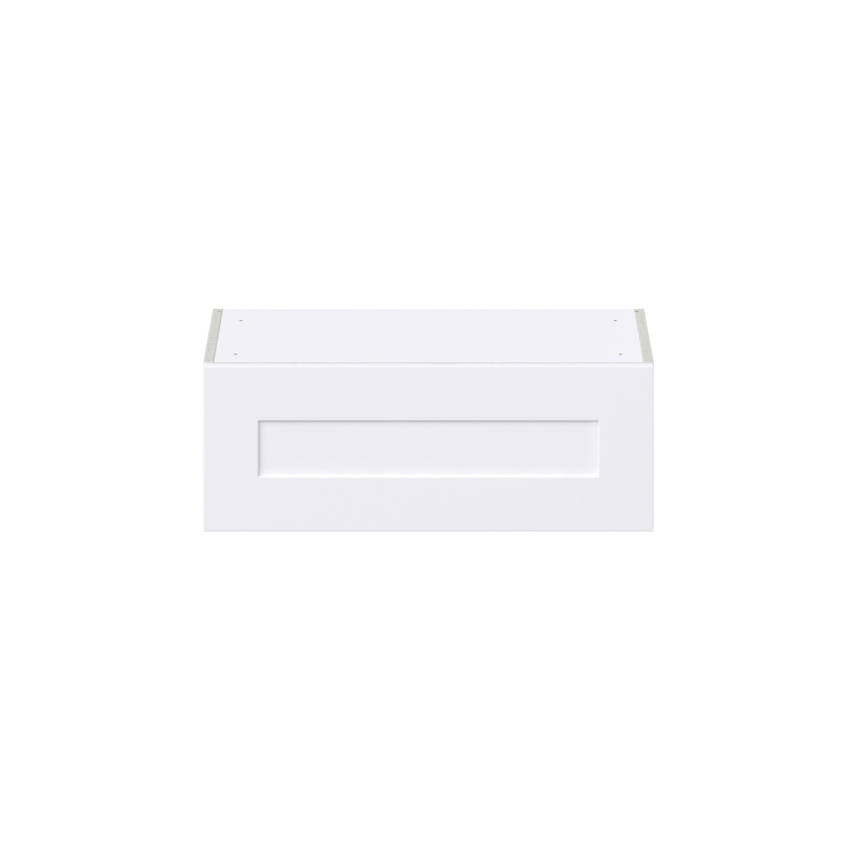Wallace Painted Shaker 27 in. W x 10 in. H x 14 in. D Warm White Assembled Wall Bridge Kitchen Cabinet with Lift Up