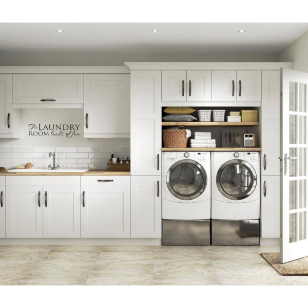 Wallace Painted Warm White Shaker Assembled Wall Diagonal Corner Kitchen Cabinet (24 in. W x 35 in. H x 14 in. D)