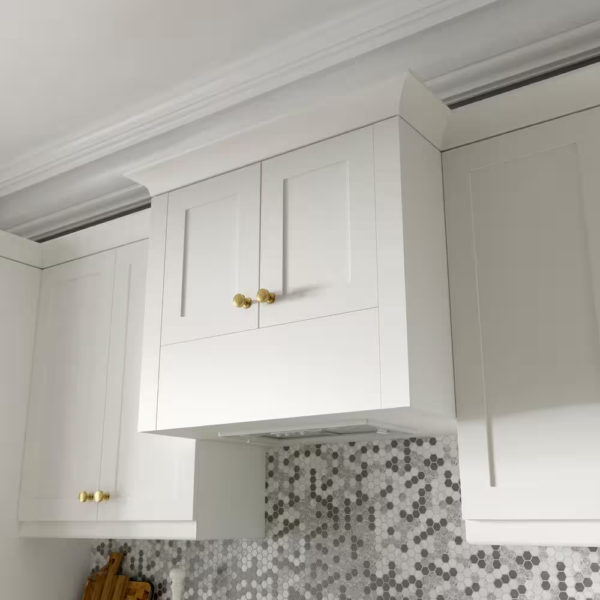 Wallace Painted Warm White Shaker Assembled Wall Diagonal Corner Kitchen Cabinet (24 in. W x 35 in. H x 14 in. D)